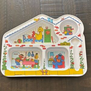 Vintage Sesame Street Divided Plate